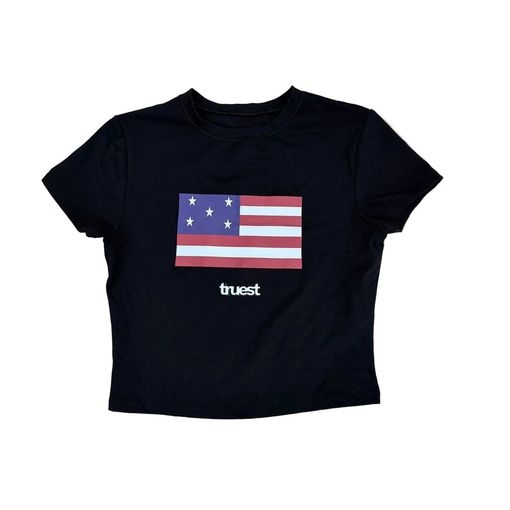 Truemerica Women's Crewneck Crop T-Shirt